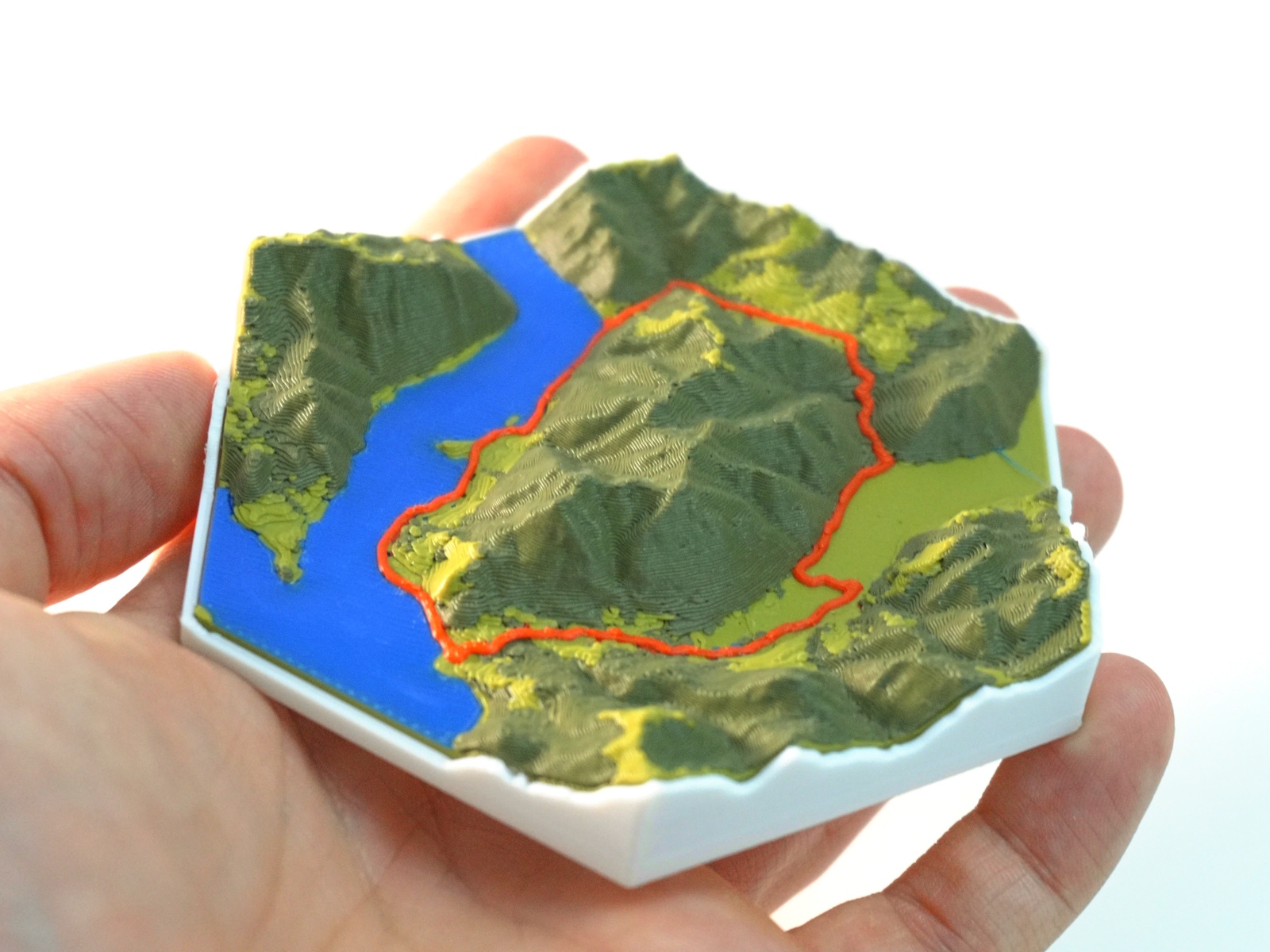 Map Shell printed with TrailPrint3D
